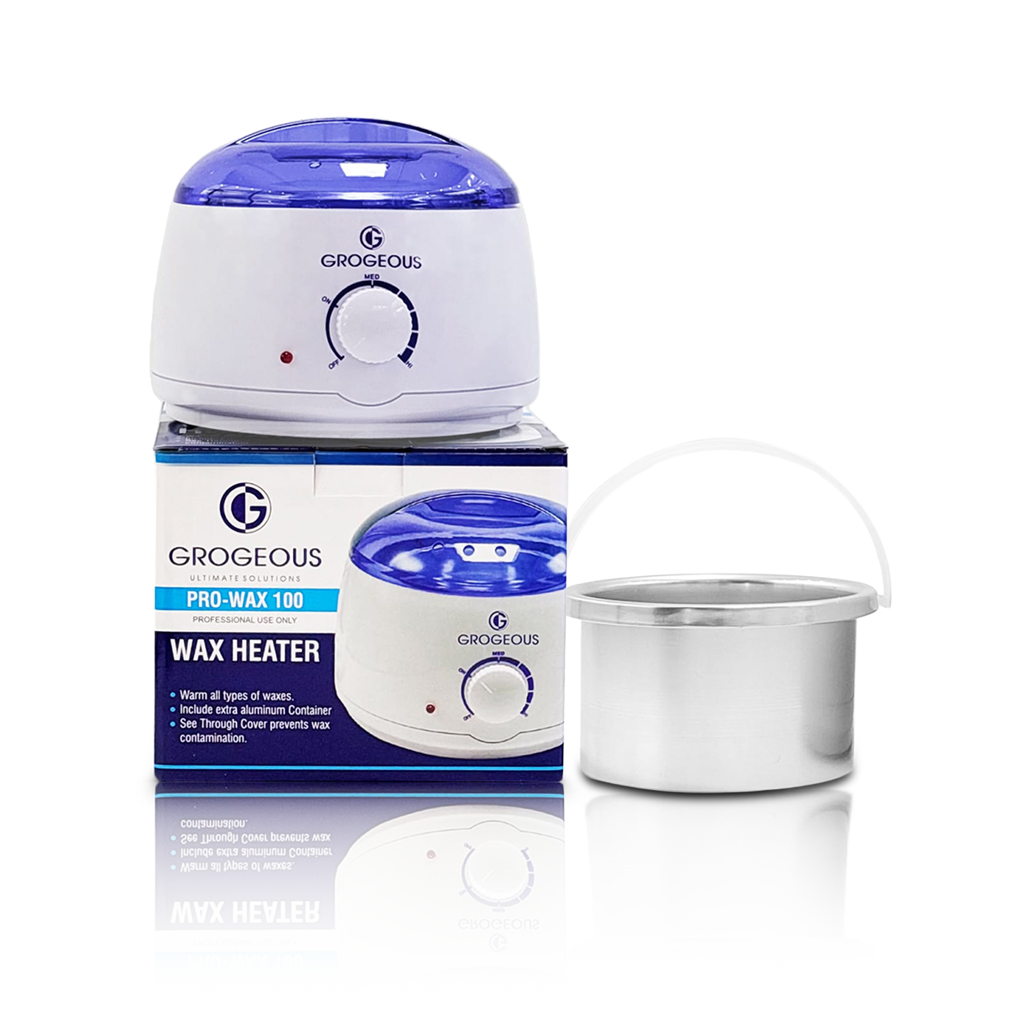 Grogeous Pro-Wax 100 Professional Wax Heater - Multi-Wax Warmer with Aluminium Pot