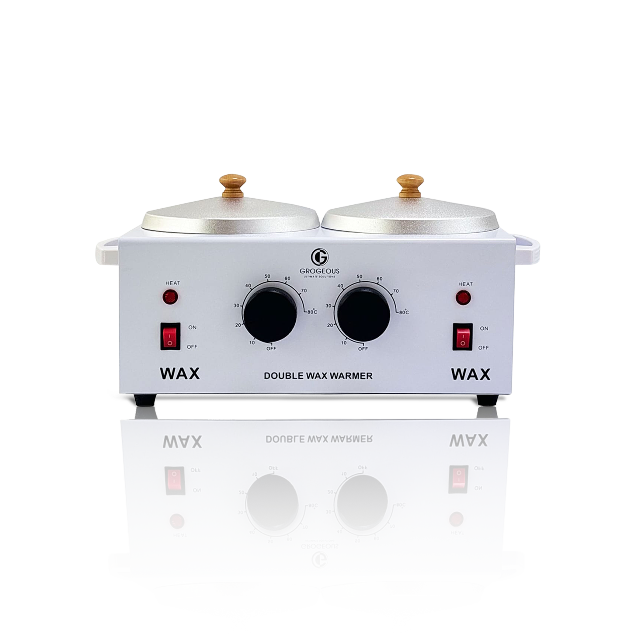 Grogeous Double Wax Warmer - Dual-Bowl Professional Heater with Dual Controls