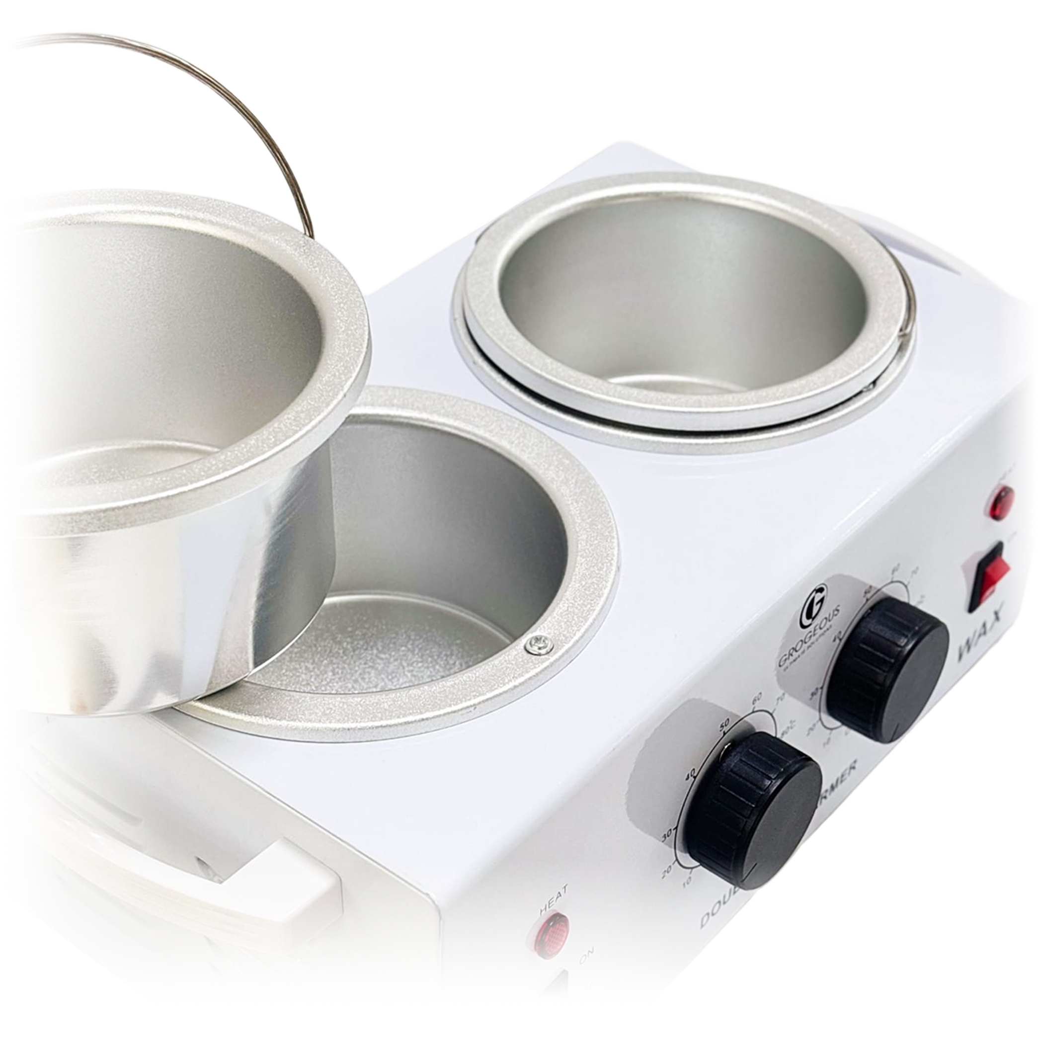 Grogeous Double Wax Warmer - Dual-Bowl Professional Heater with Dual Controls