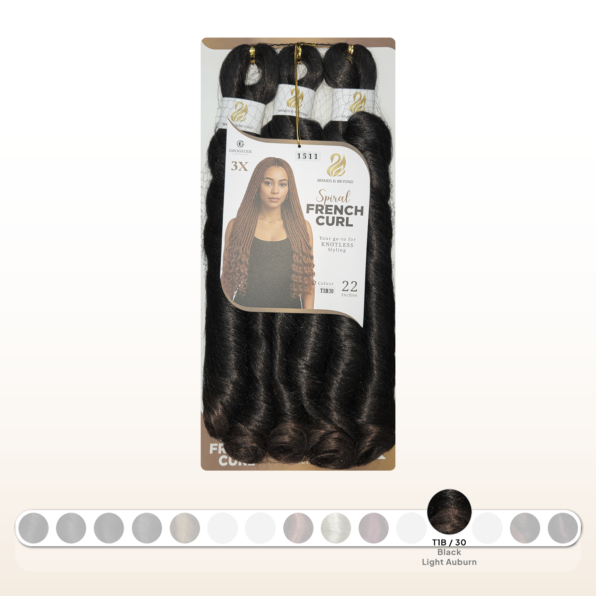 Spiral French Curls - Synthetic | Grogeous