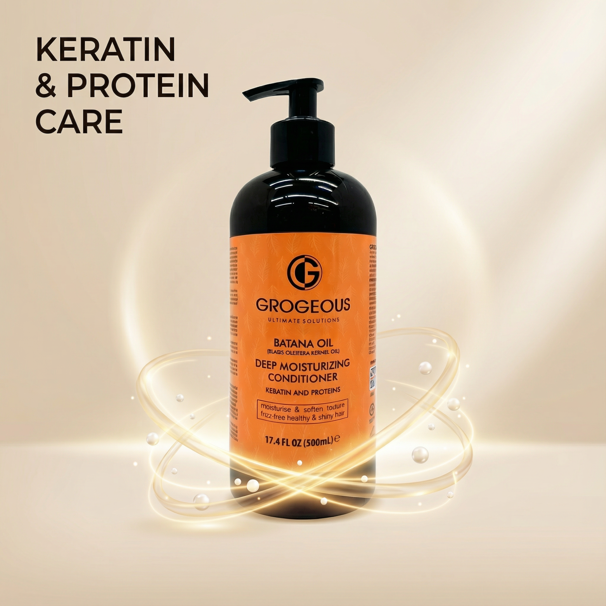 Grogeous Batana Oil Deep Moisturizing Conditioner - Keratin & Protein Care (500ml)