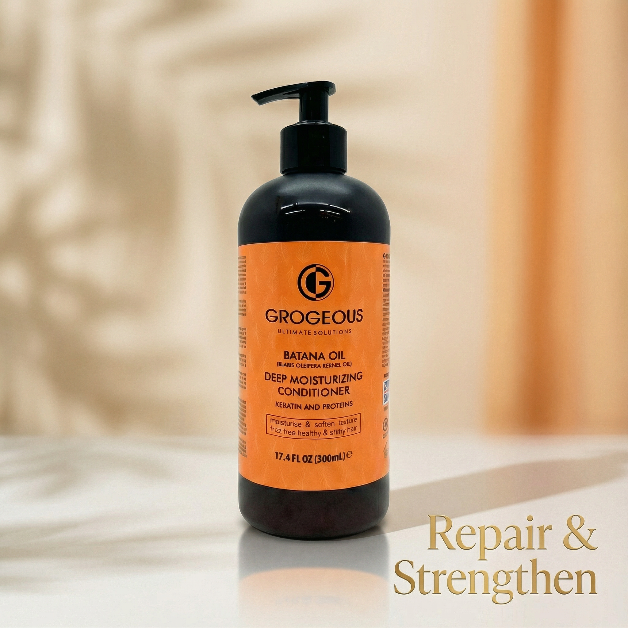 Grogeous Batana Oil Deep Moisturizing Conditioner - Keratin & Protein Care (500ml)