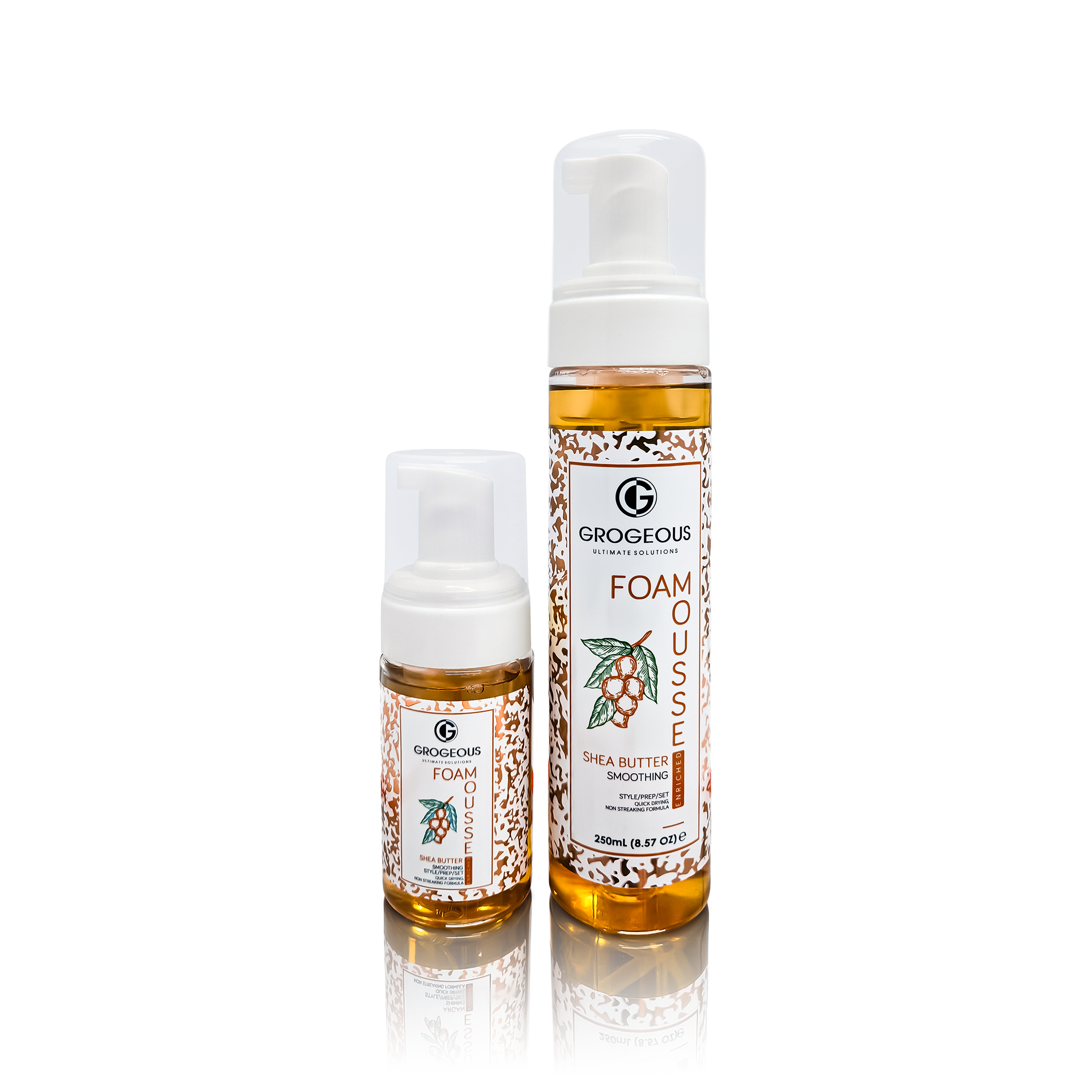 Grogeous Shea Butter Smoothing Hair Foam - Frizz Control & Soft Definition