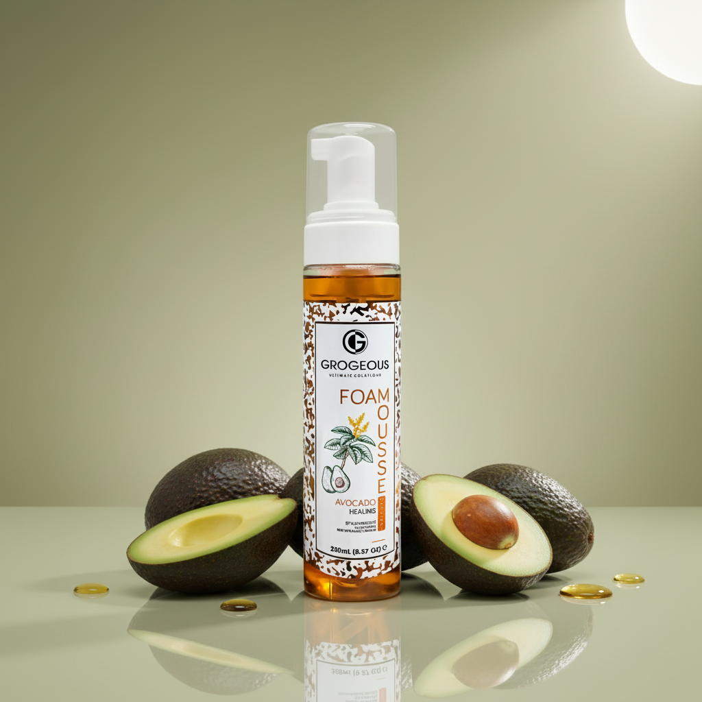 Grogeous Avocado Healing Hair Foam - Deep Repair & Hydration