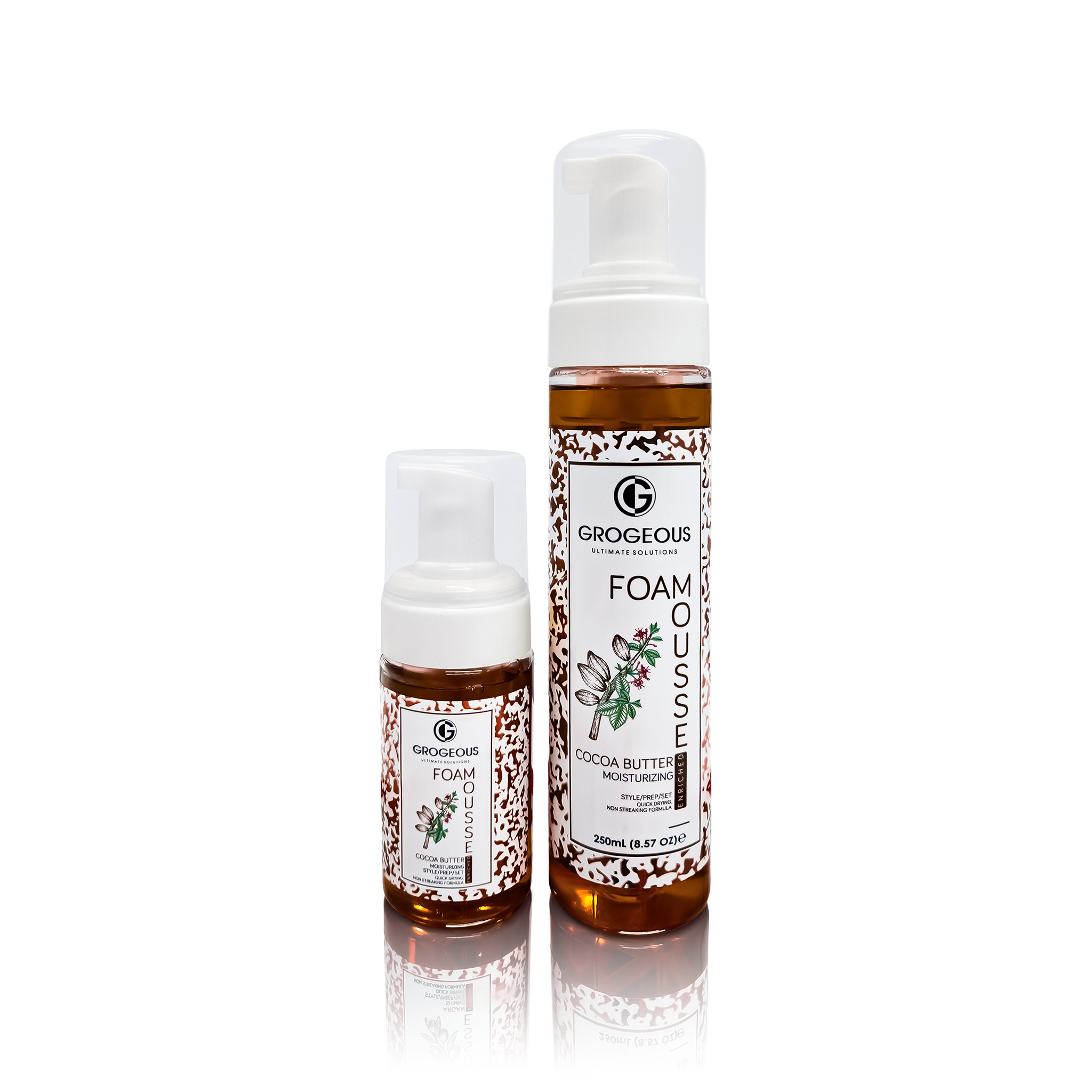 Grogeous Cocoa Butter Moisturizing Hair Foam Mousse - Hydrating & Silky Soft Finish