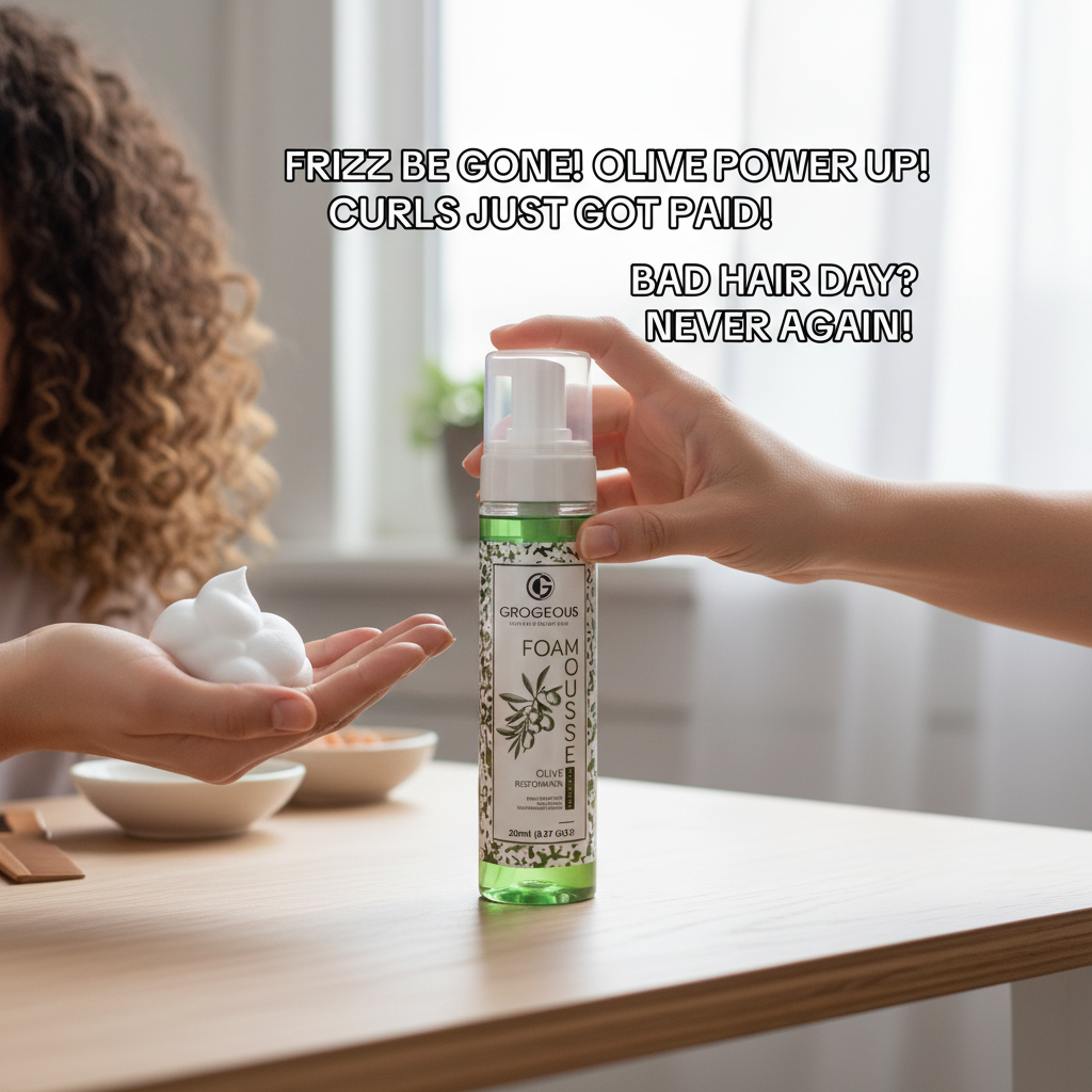 Grogeous Olive Restoration Hair Foam Mousse - Deep Repair & Moisture Care