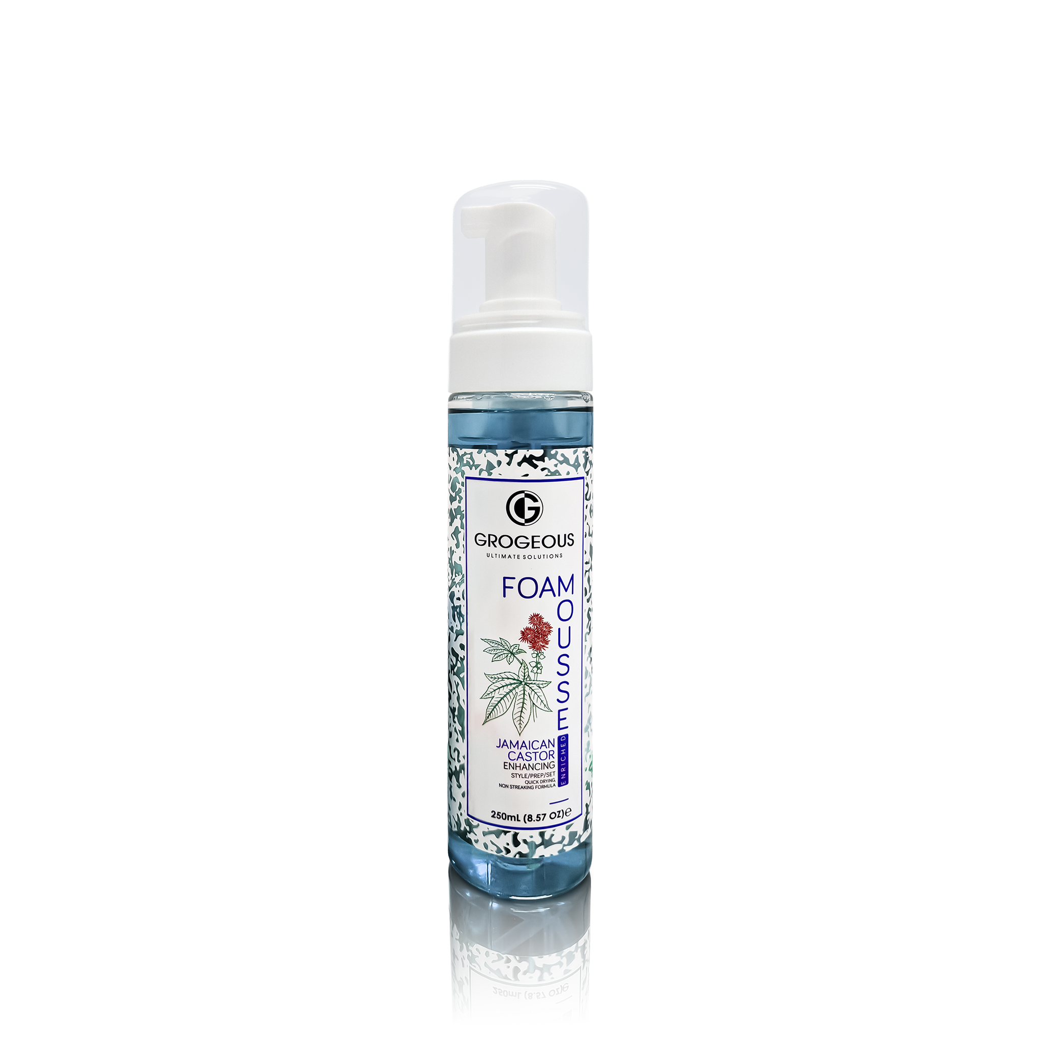 Grogeous Jamaican Castor Enhancing Hair Foam Mousse - Strength & Shine Boost