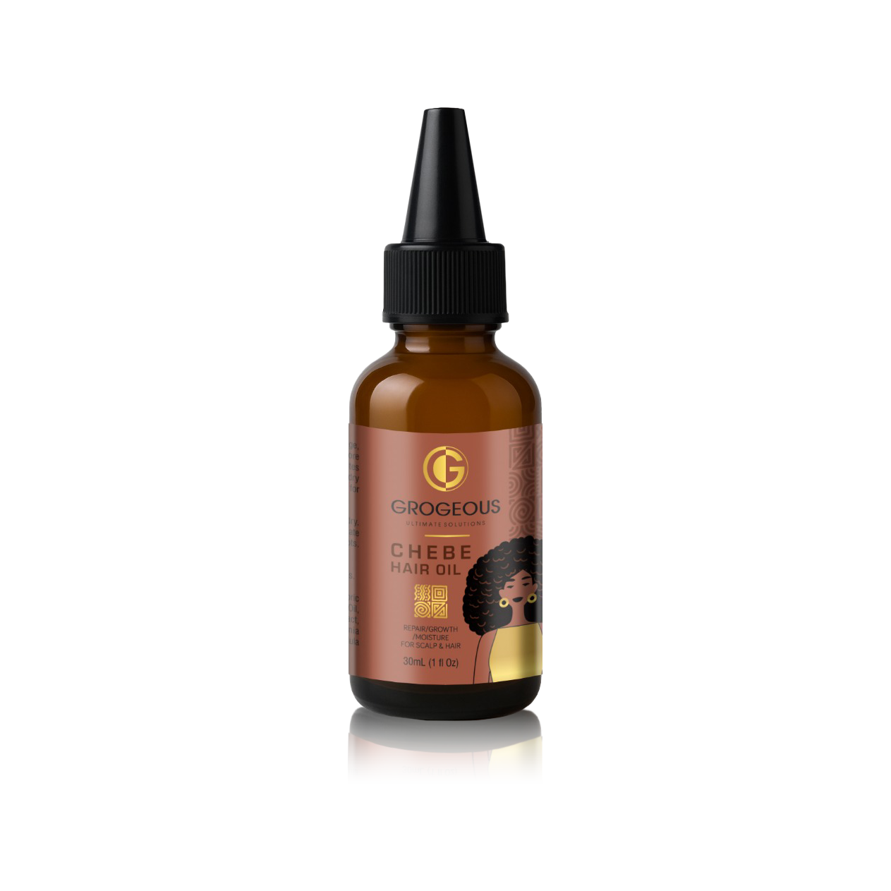 Grogeous Chebe Hair Oil - Repair, Growth & Deep Moisture for Hair & Scalp