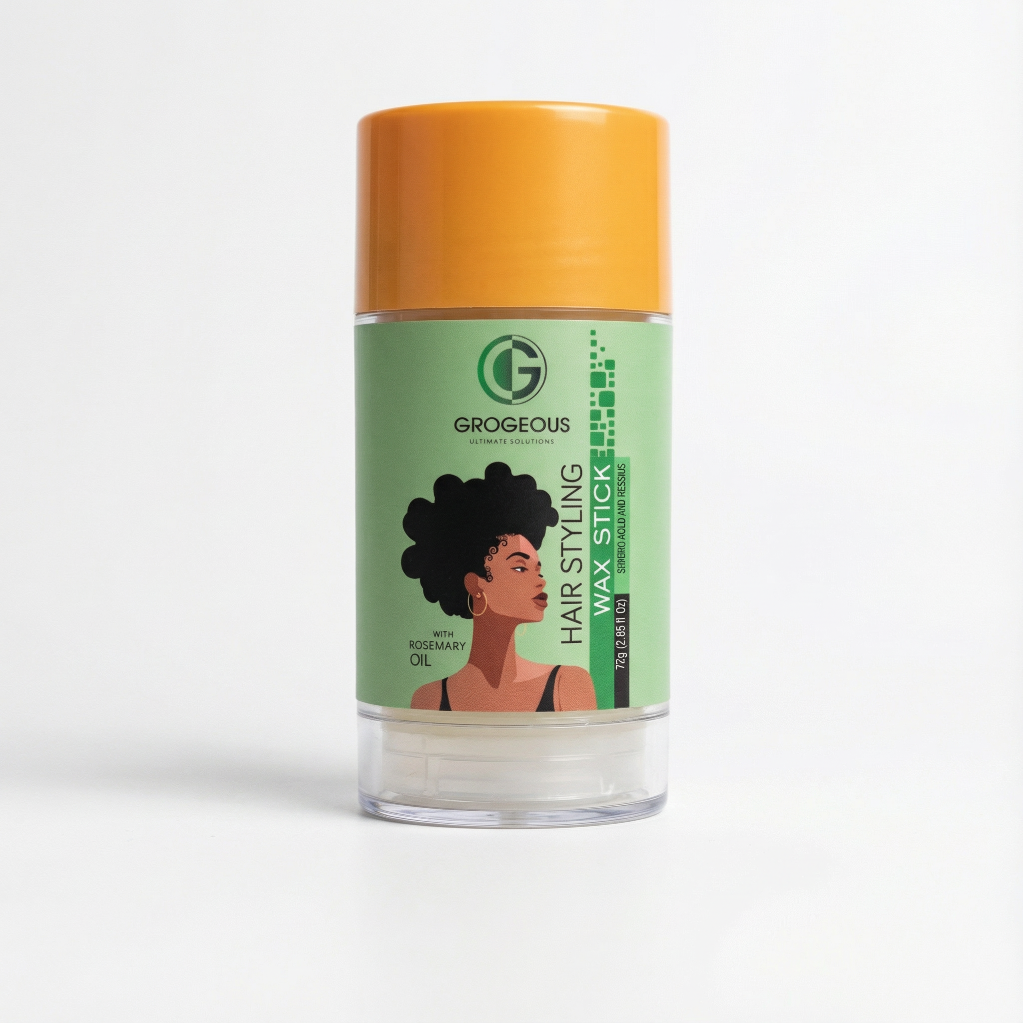 Grogeous Rosemary Oil Wax Stick - Lightweight Control & Scalp Revitalizing Hold 75g (2.65 fl oz)