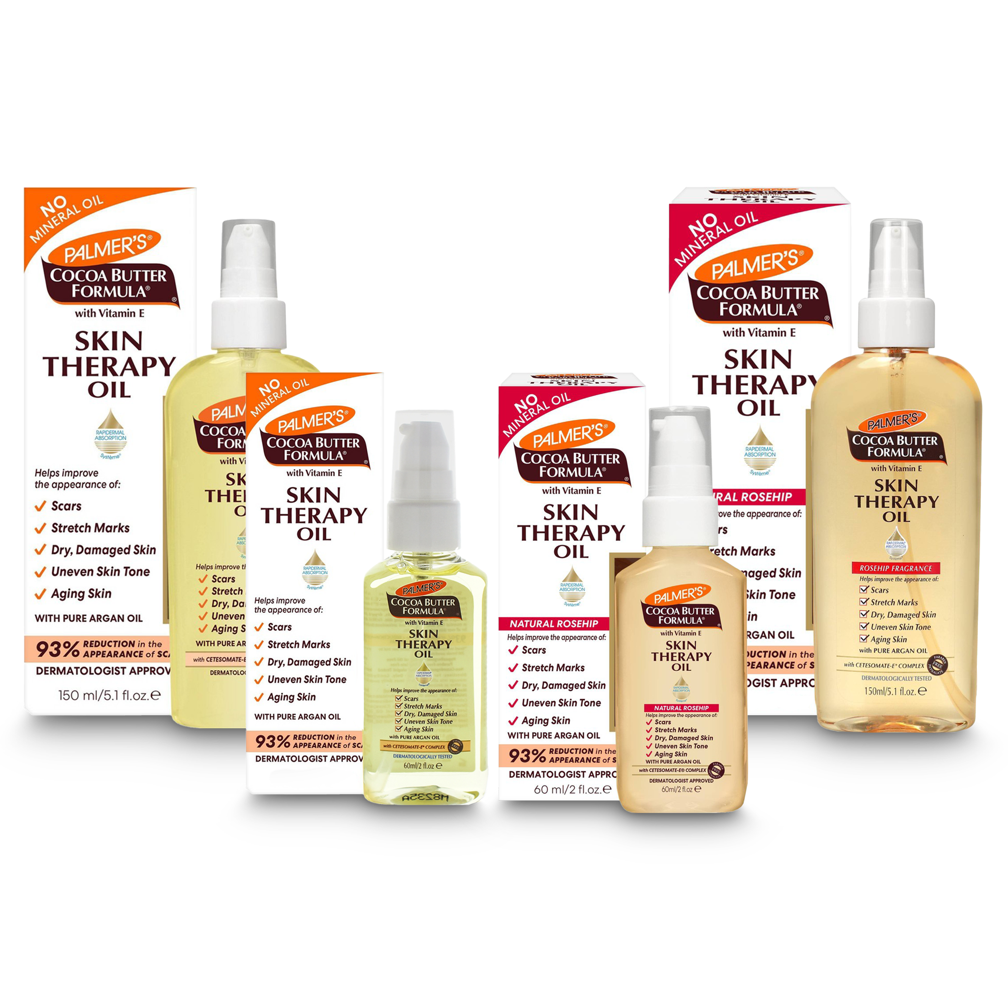 Palmer's Cocoa Butter Formula Skin Therapy Oil with Vitamin E & Rosehip for Scars & Stretch Marks Bundle