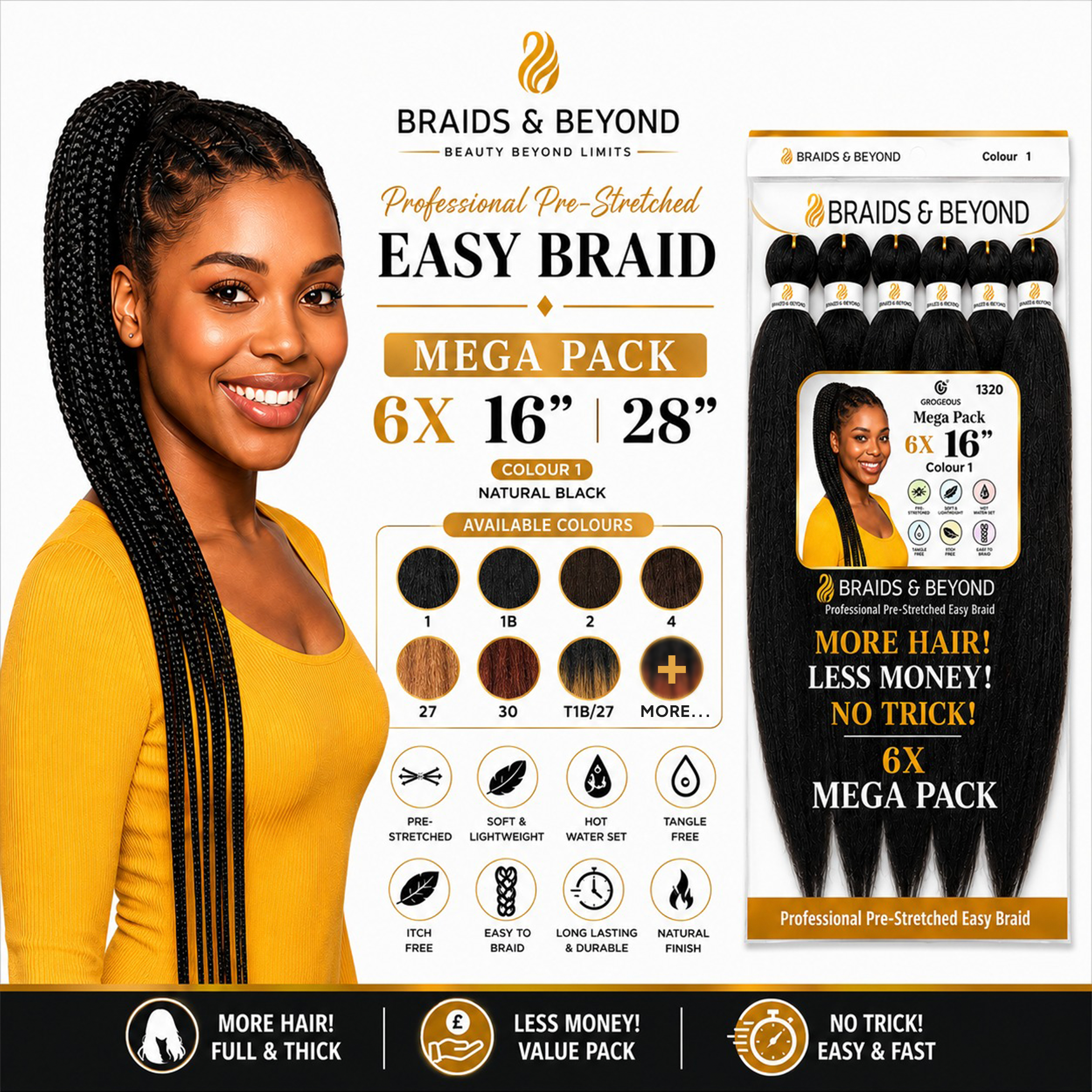 Pre-Stretched Braids | Grogeous