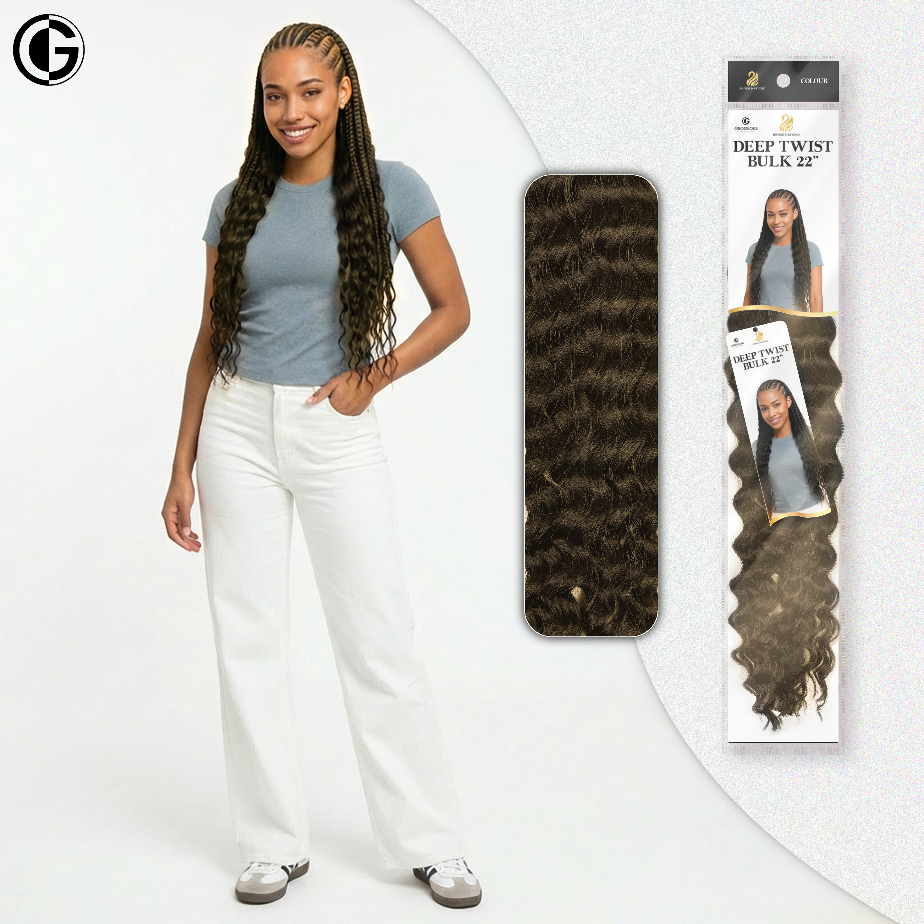 Deep Twist Bulk - Synthetic Hair Extension| Grogeous