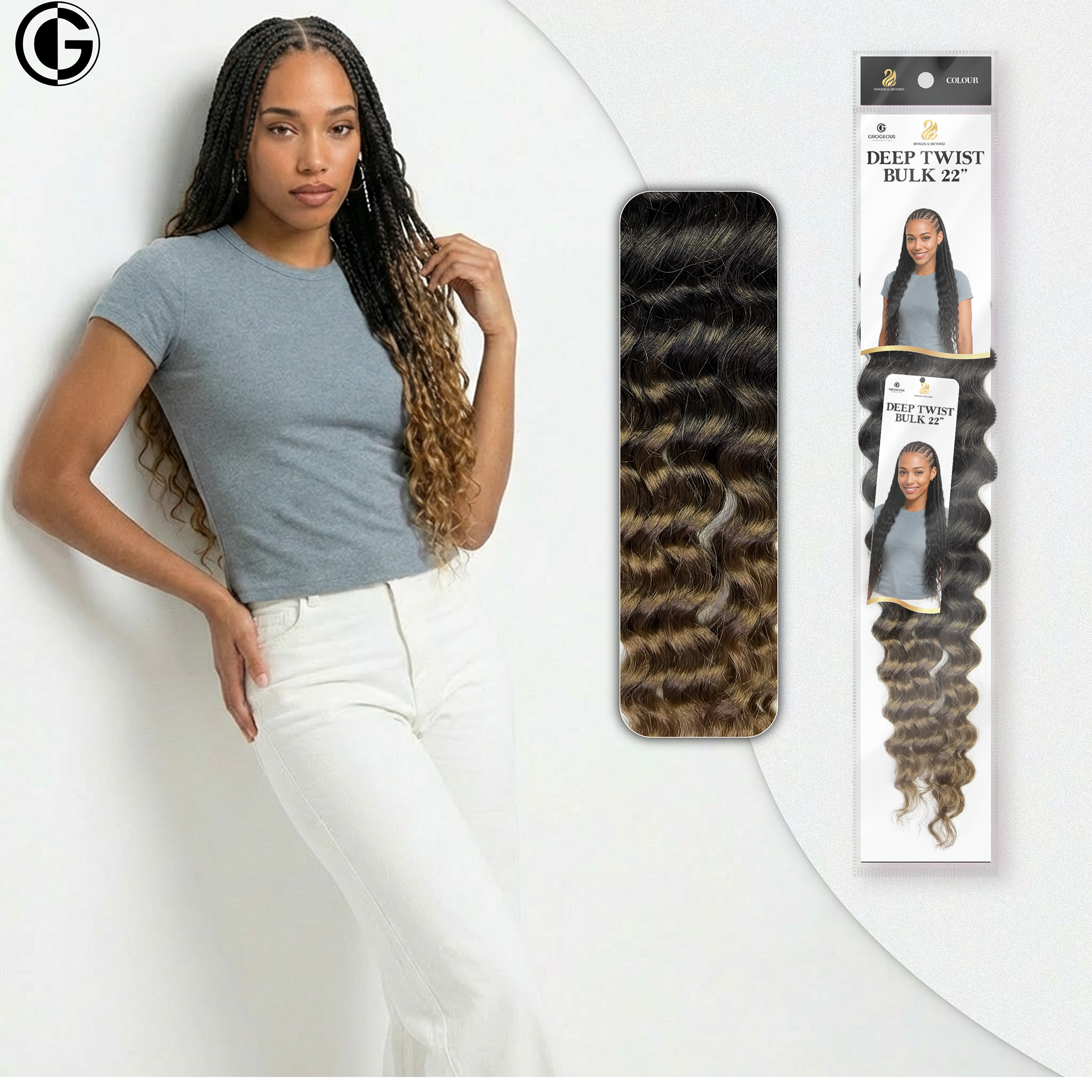 Deep Twist Bulk - Synthetic Hair Extension| Grogeous