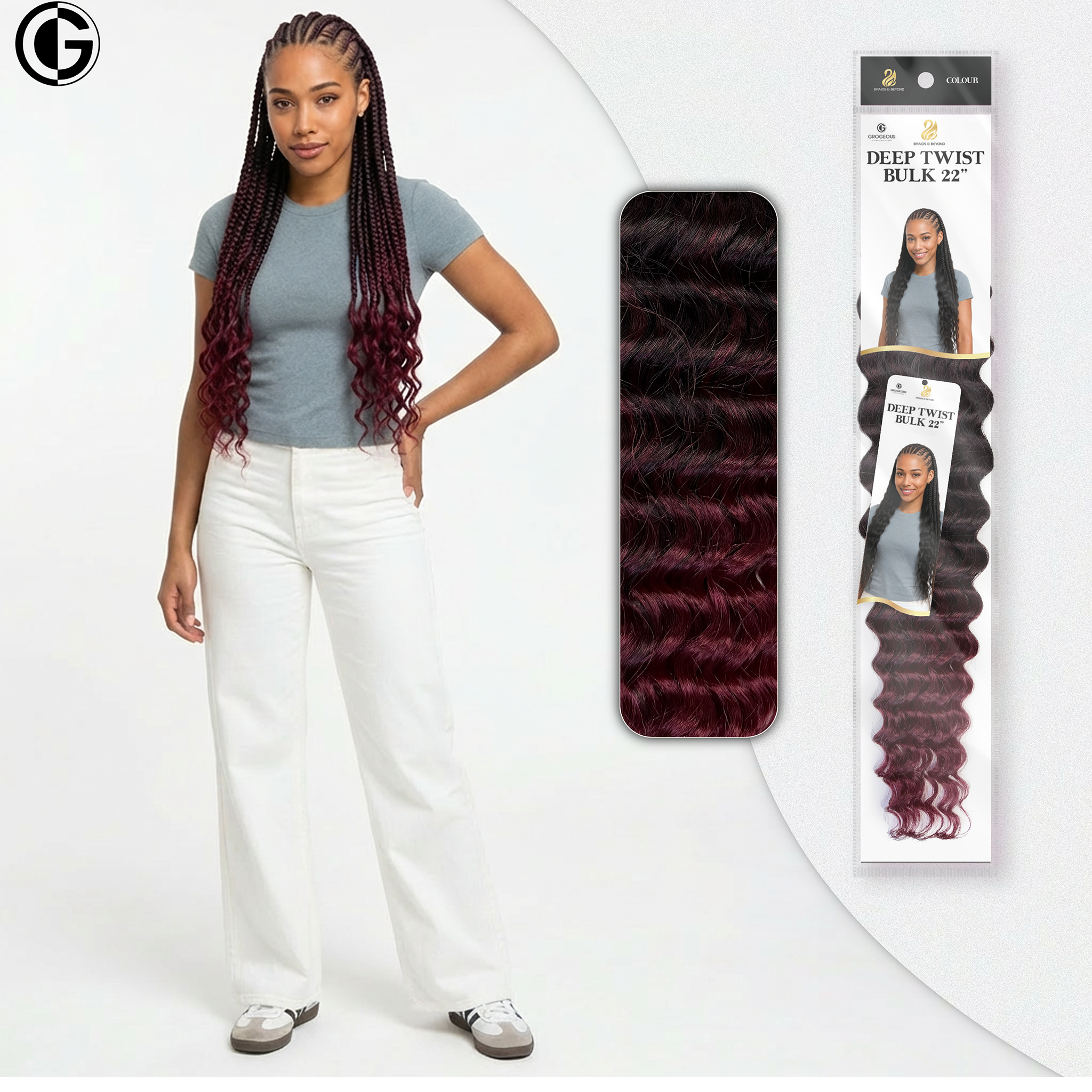 Deep Twist Bulk - Synthetic Hair Extension| Grogeous