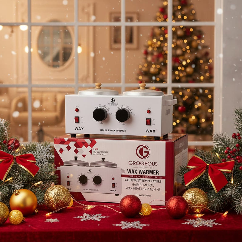 Grogeous Double Wax Warmer - Dual-Bowl Professional Heater with Dual Controls