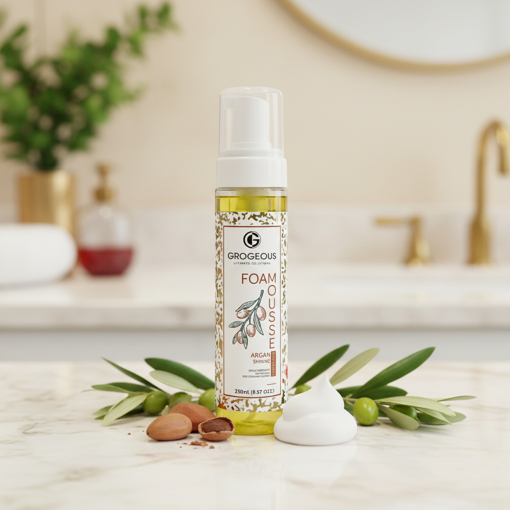 Grogeous Argan Shining Hair Foam - Lightweight Shine & Strength Boost