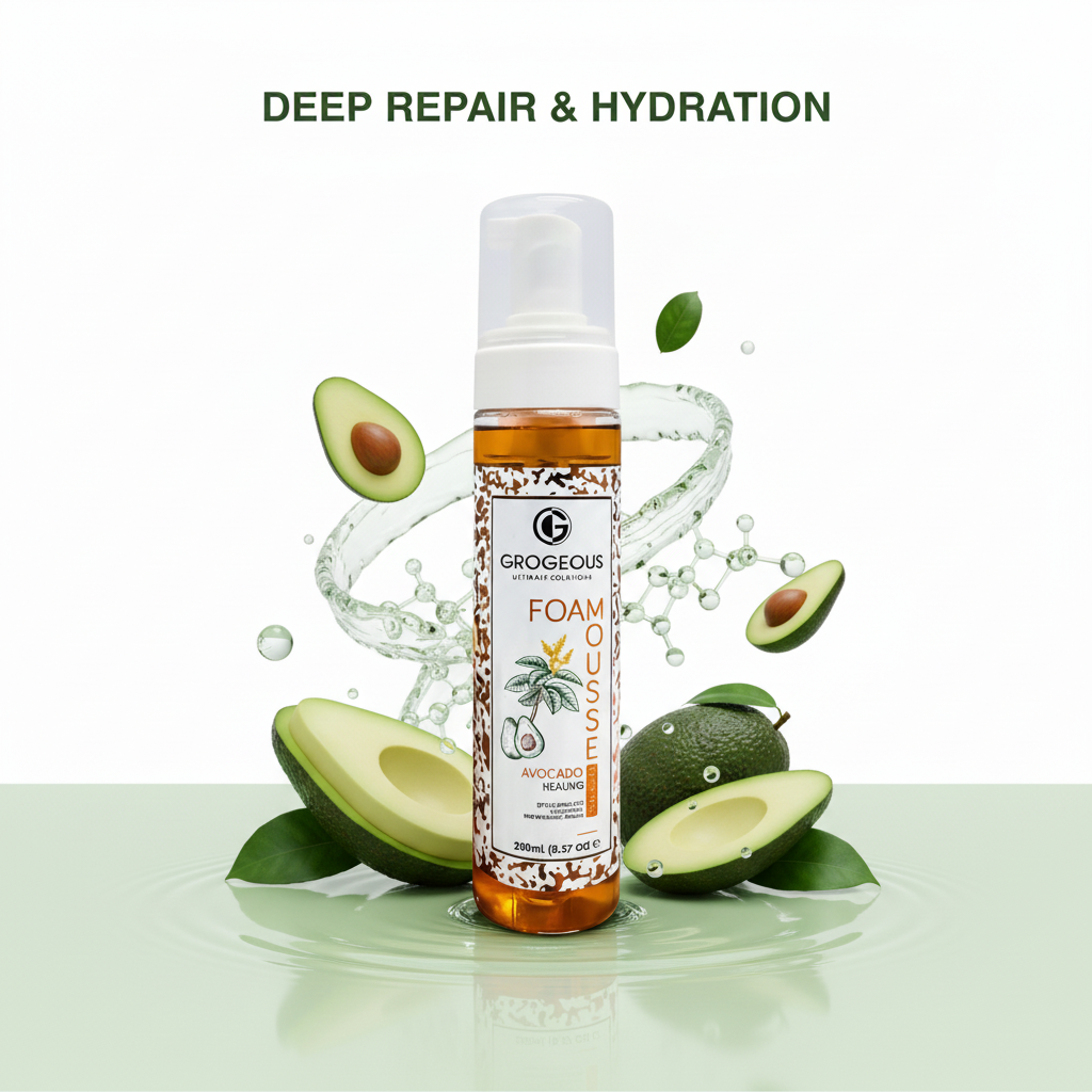 Grogeous Avocado Healing Hair Foam - Deep Repair & Hydration