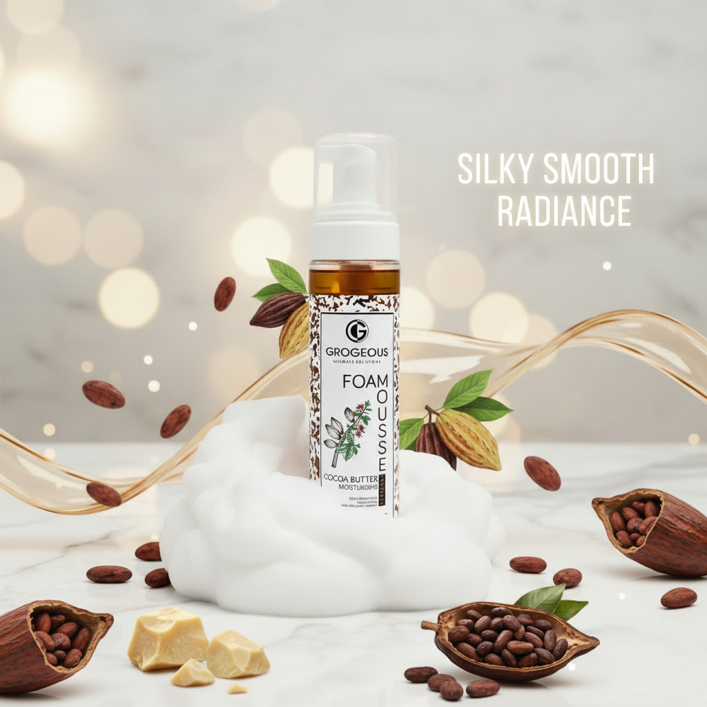 Grogeous Cocoa Butter Moisturizing Hair Foam Mousse - Hydrating & Silky Soft Finish