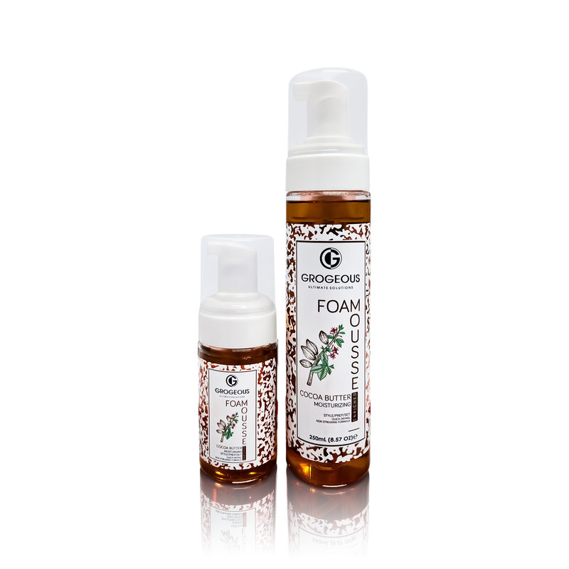 Grogeous Cocoa Butter Moisturizing Hair Foam Mousse - Hydrating & Silky Soft Finish