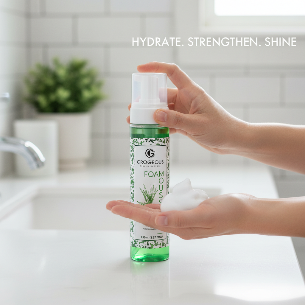 Grogeous Aloe Vera Nourishing Hair Foam Mousse - Hydrating & Strengthening Care