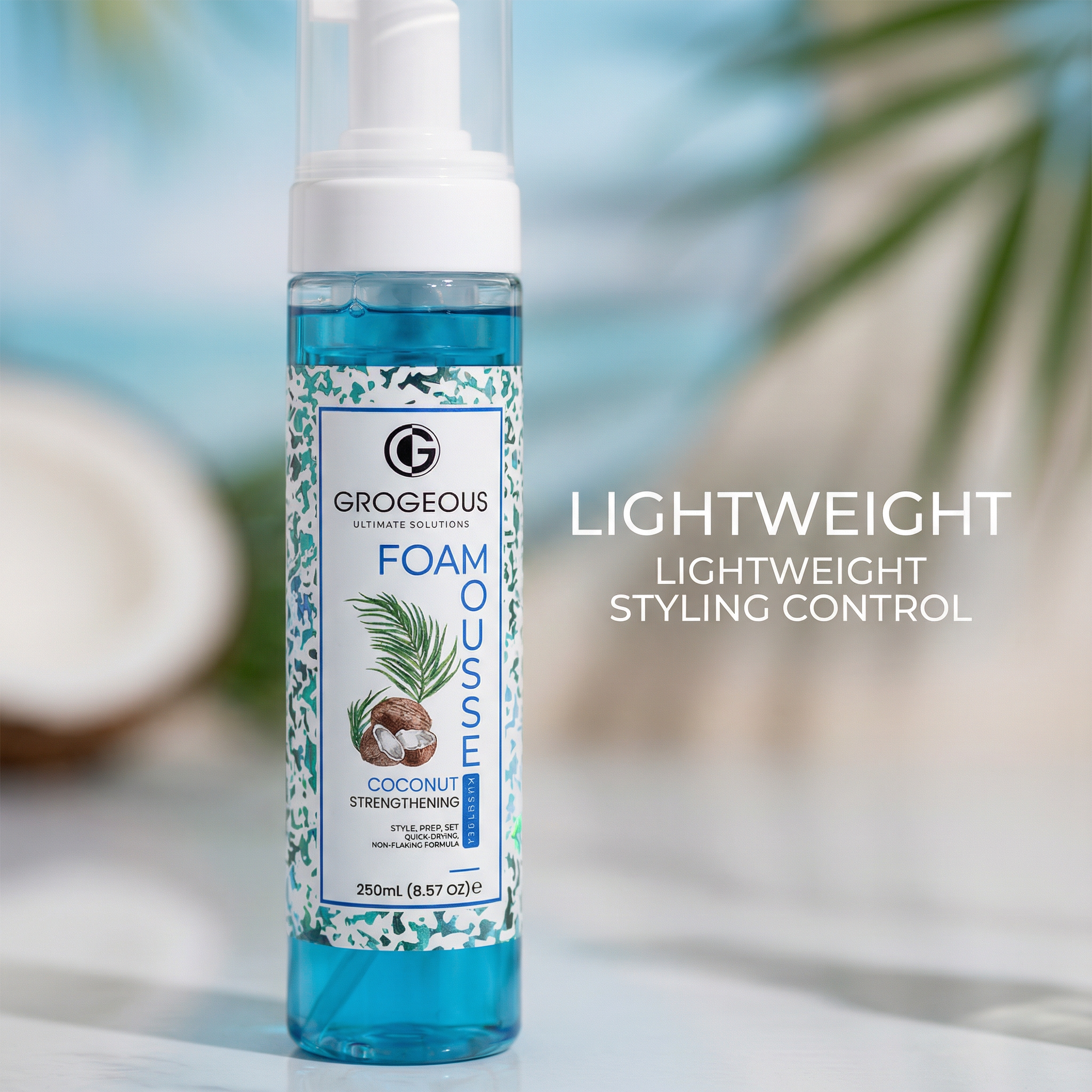 Grogeous Coconut Strengthening Hair Foam Mousse - Deep Moisture & Shine