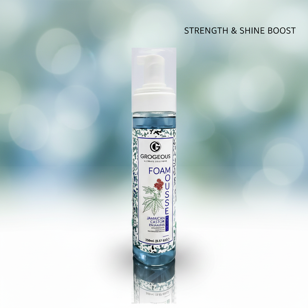 Grogeous Jamaican Castor Enhancing Hair Foam Mousse - Strength & Shine Boost
