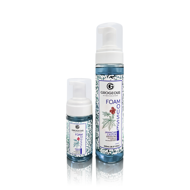 Grogeous Jamaican Castor Enhancing Hair Foam Mousse - Strength & Shine Boost
