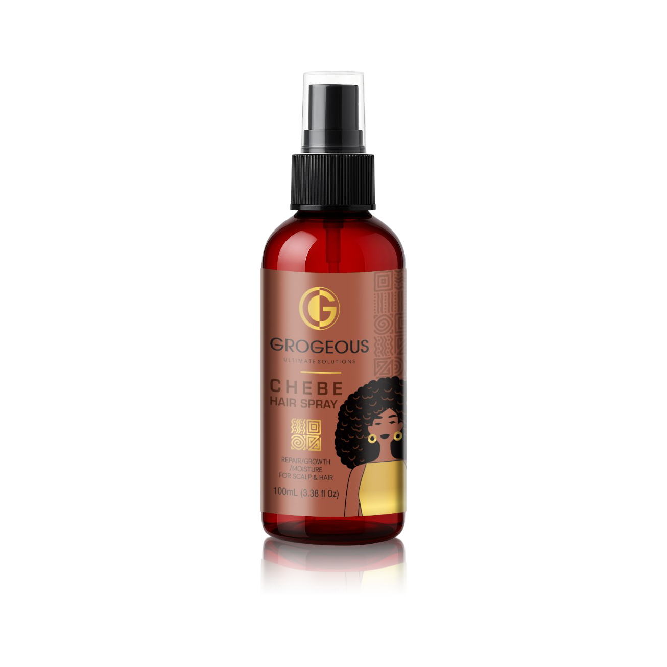 Grogeous Chebe Hair Oil Spray - Repair, Growth & Deep Moisture for Hair & Scalp