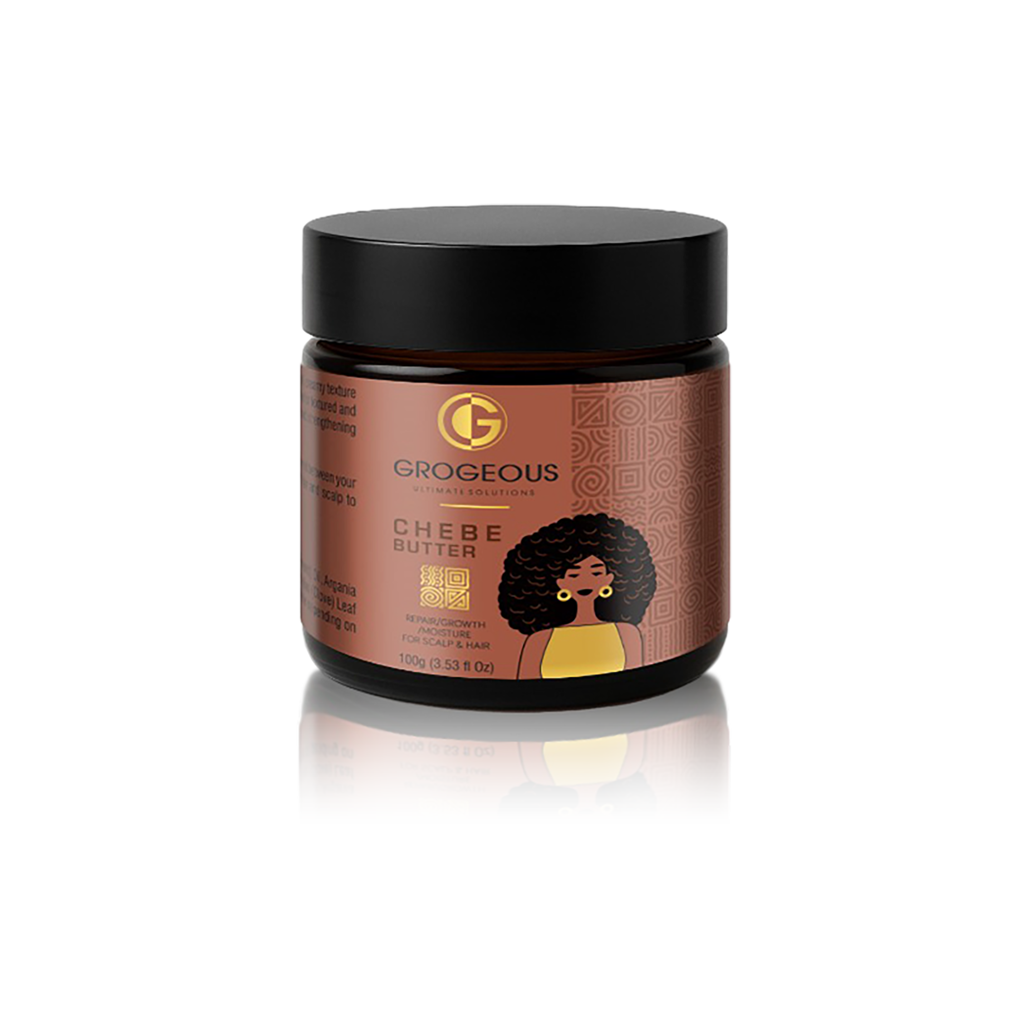 Grogeous Chebe Butter – Intensive Repair, Growth & Moisture Treatment for Scalp & Hair 100 g (3.53 fl oz)