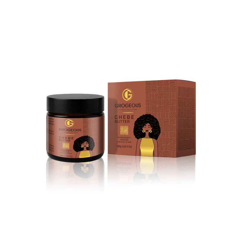 Grogeous Chebe Butter – Intensive Repair, Growth & Moisture Treatment for Scalp & Hair 100 g (3.53 fl oz)