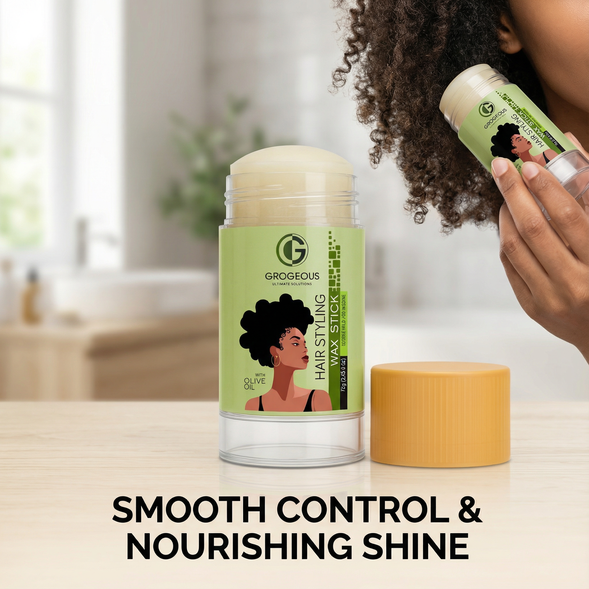 Grogeous Olive Oil Wax Stick - Smooth Control & Nourishing Shine 75g (2.65 fl oz)
