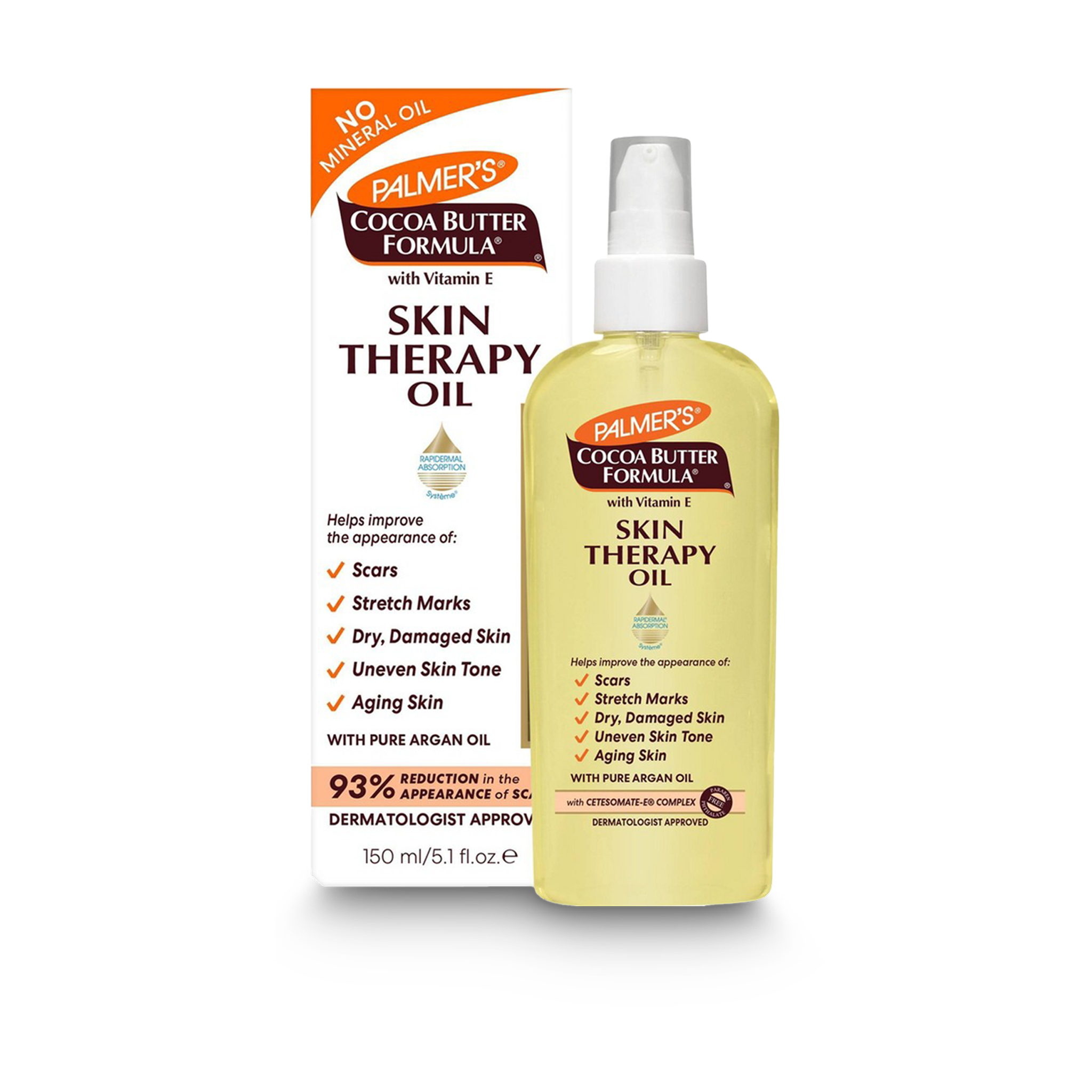 Palmer's Cocoa Butter Formula - Skin Therapy Oil with Vitamin E for Scars & Stretch Marks (150 ml)